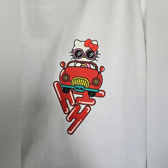 🚗 Hypland x Hello Kitty Hoodie | Car Break White | Size [L] - Picture 2 of 8